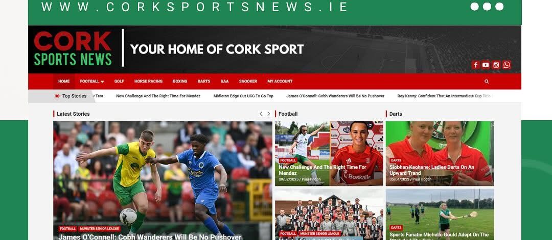 Graphic for Cork Sports News. Home of all things sport in Cork